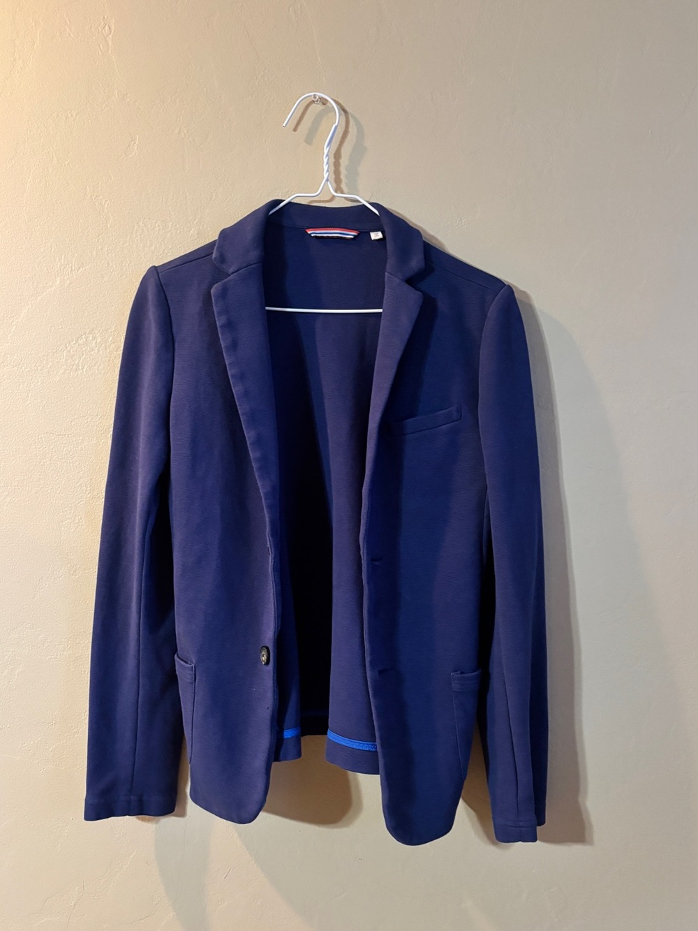 MINI BODEN Boys Navy Pique Blazer, size 13-14